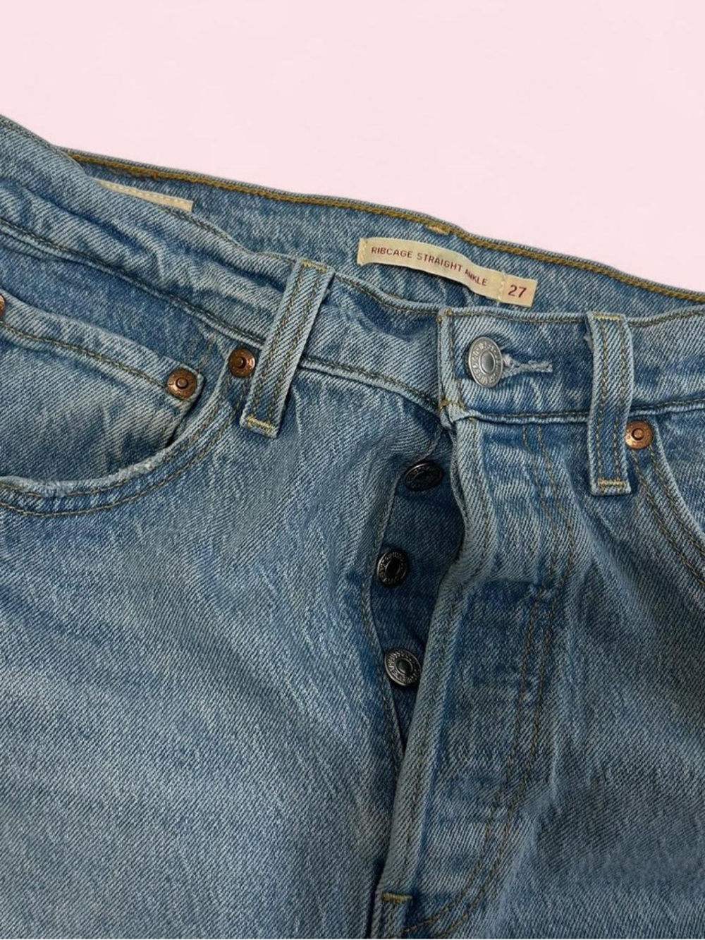 Levi's Straight Leg Denim Jeans in Medium Blue
